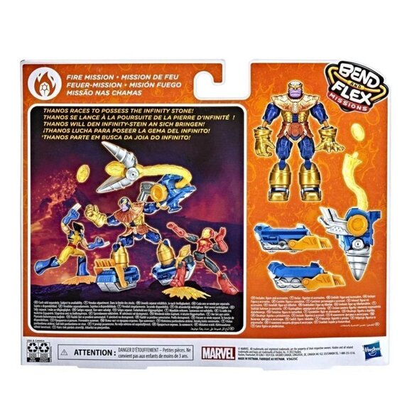 Marvel Avengers Bend and Flex Missions Thanos Fire Mission Figure - Picture 6 of 10